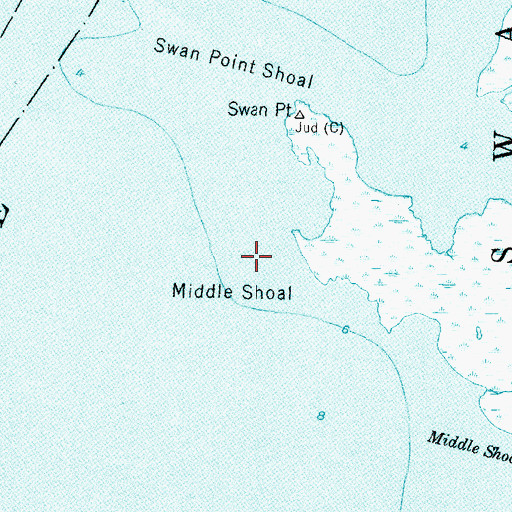Topographic Map of Middle Shoal, NC