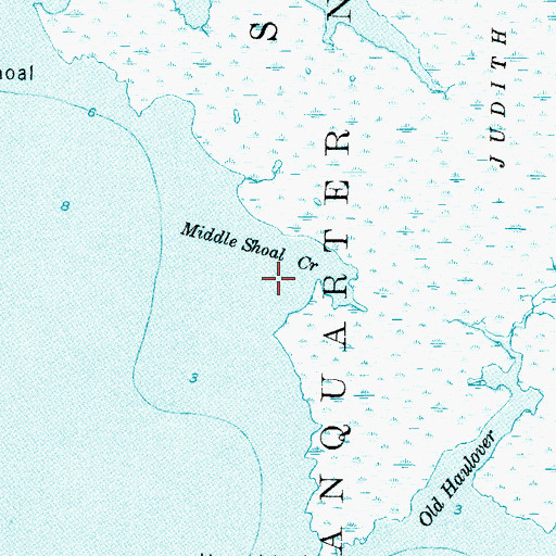 Topographic Map of Middle Shoal Creek, NC