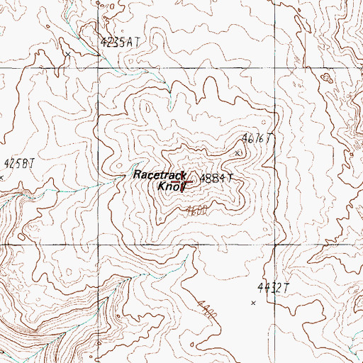 Topographic Map of Racetrack Knoll, AZ