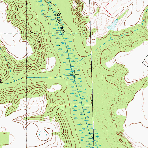 Topographic Map of Mill Branch, NC