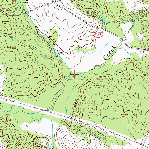 Topographic Map of Mill Branch, NC