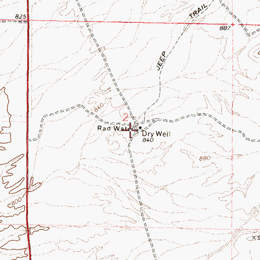 Topographic Map of Rad Water, AZ