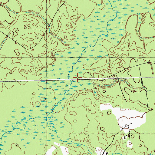 Topographic Map of Mill Creek, NC
