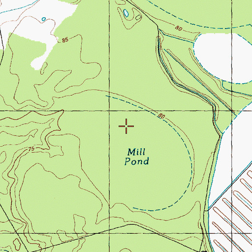 Topographic Map of Mill Pond, NC