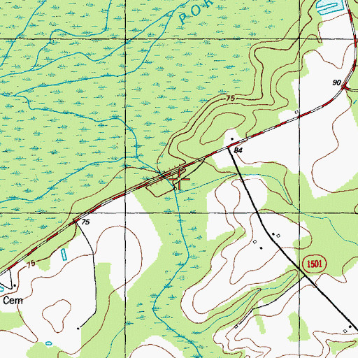 Topographic Map of Mill Pond, NC