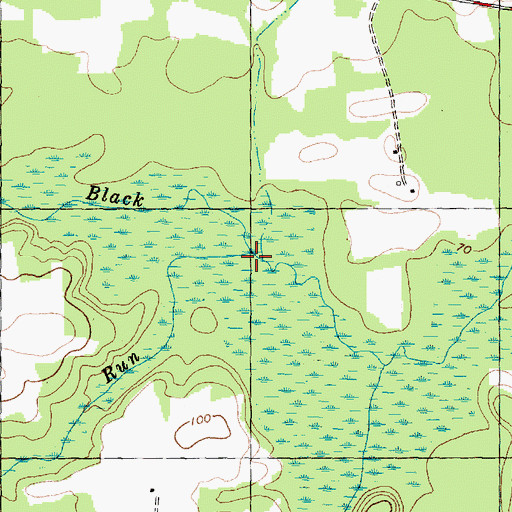 Topographic Map of Mill Run, NC