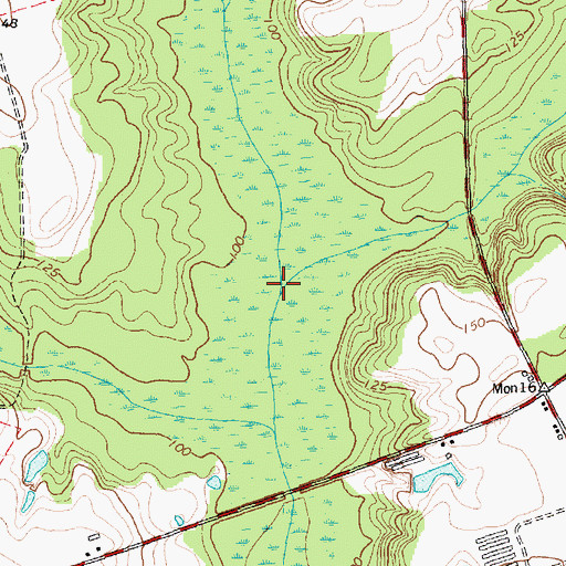 Topographic Map of Mill Swamp, NC
