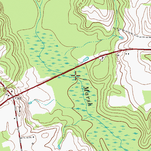 Topographic Map of Mill Swamp, NC