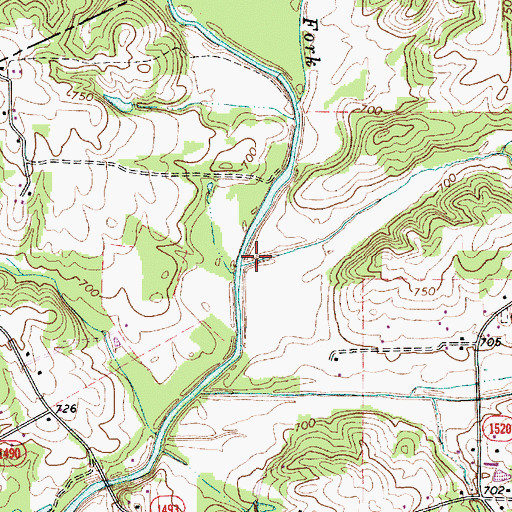 Topographic Map of Miller Creek, NC