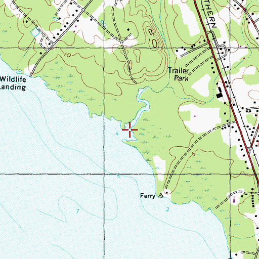 Topographic Map of Mills Branch, NC