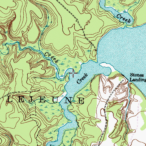 Topographic Map of Millstone Creek, NC