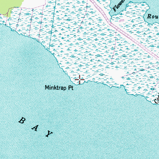 Topographic Map of Minktrap Point, NC