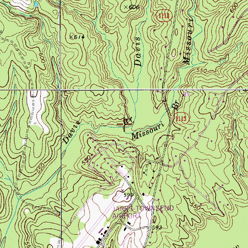 Topographic Map of Missouri Branch, NC