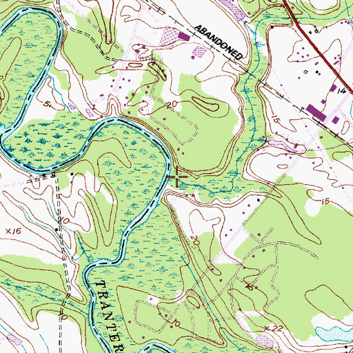 Topographic Map of Mitchell Branch, NC