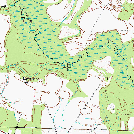 Topographic Map of Moccasin Creek, NC