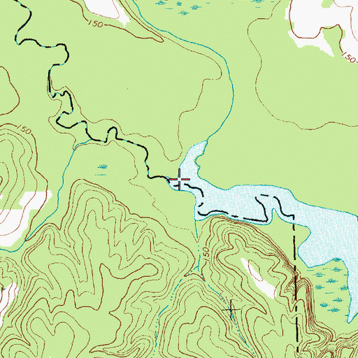 Topographic Map of Moccasin Creek, NC