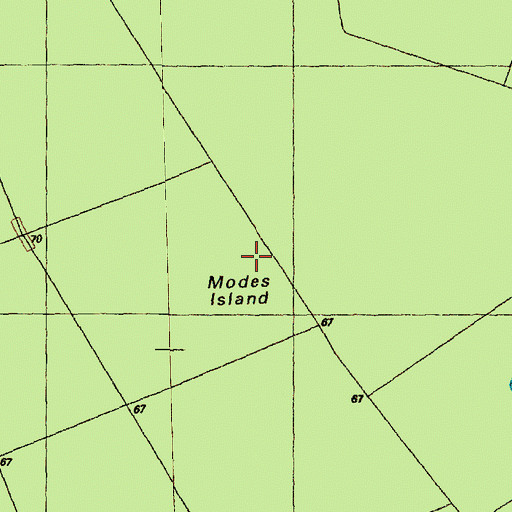 Topographic Map of Modes Island, NC