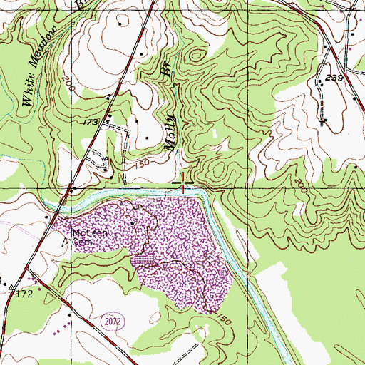 Topographic Map of Molly Branch, NC