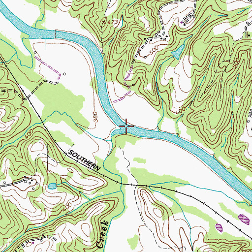 Topographic Map of Moon Creek, NC