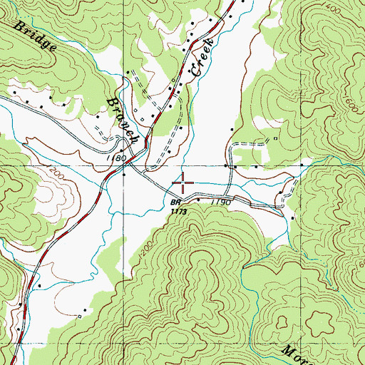 Topographic Map of Morgan Creek, NC