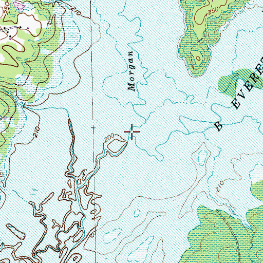 Topographic Map of Morgan Creek, NC