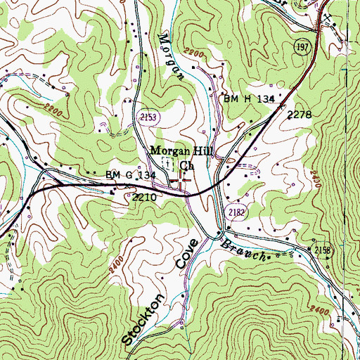 Topographic Map of Morgan Hill Church, NC