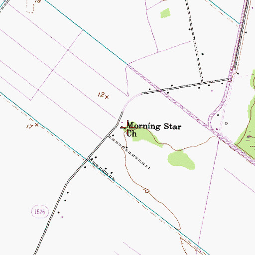 Topographic Map of Morning Star Church, NC