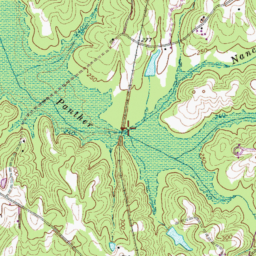 Topographic Map of Morris Branch, NC