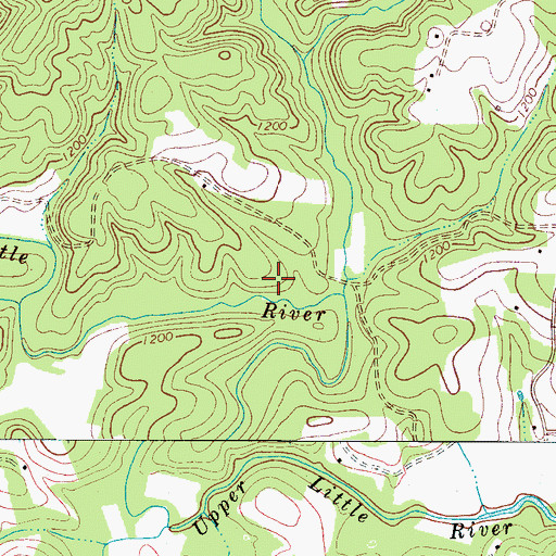 Topographic Map of Morris Creek, NC
