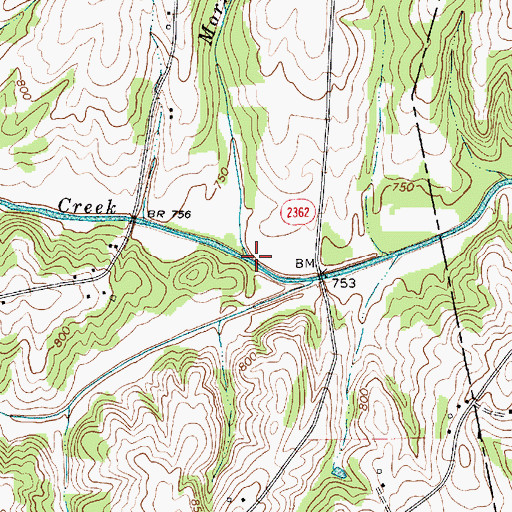 Topographic Map of Morrison Spring Branch, NC