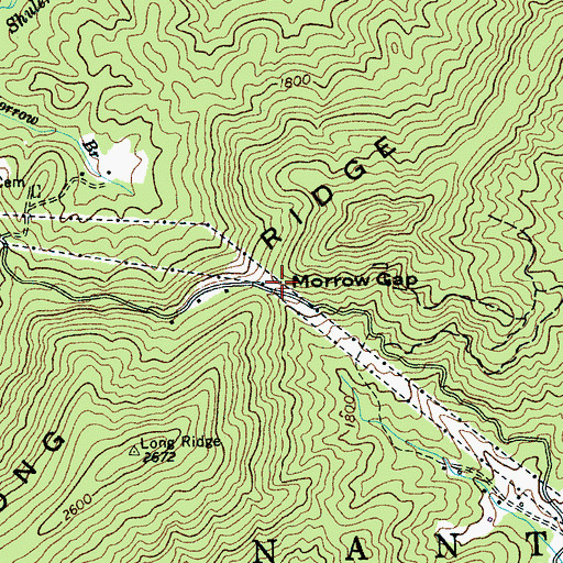Topographic Map of Morrow Gap, NC