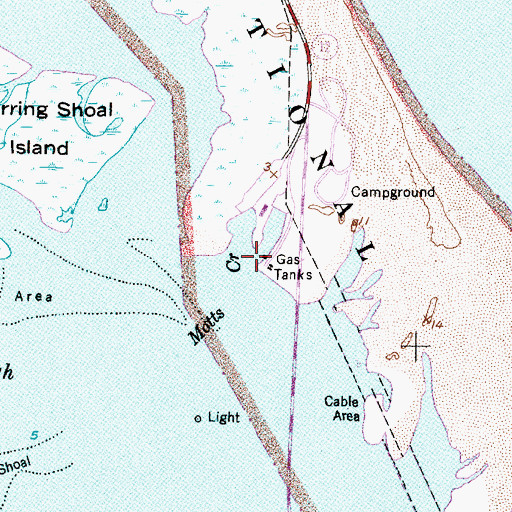 Topographic Map of Motts Creek, NC
