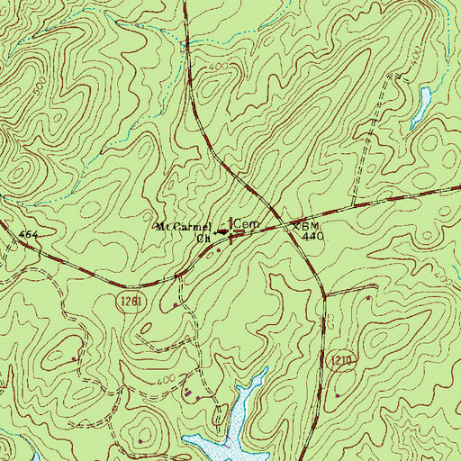 Topographic Map of Mount Carmel Church, NC