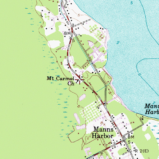 Topographic Map of Mount Carmel Church, NC