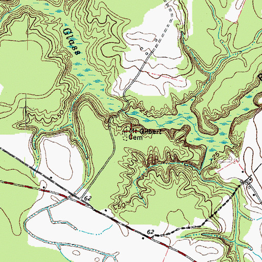 Topographic Map of Mount Gilbert Cemetery, NC