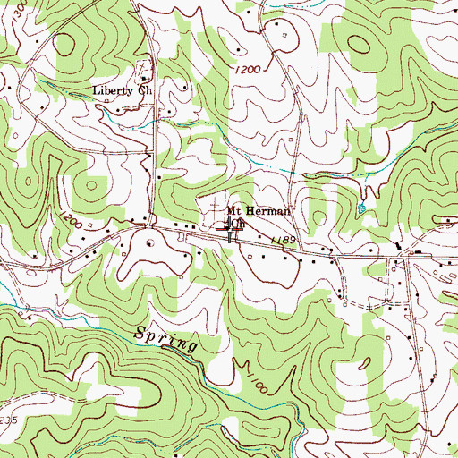 Topographic Map of Mount Herman Church, NC