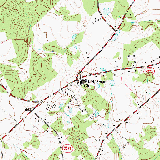 Topographic Map of Mount Hermon Church, NC