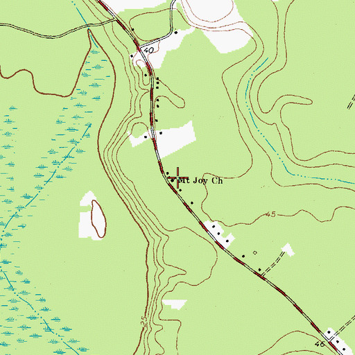 Topographic Map of Mount Joy Church, NC