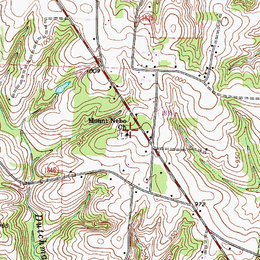 Topographic Map of Mount Nebo Church, NC