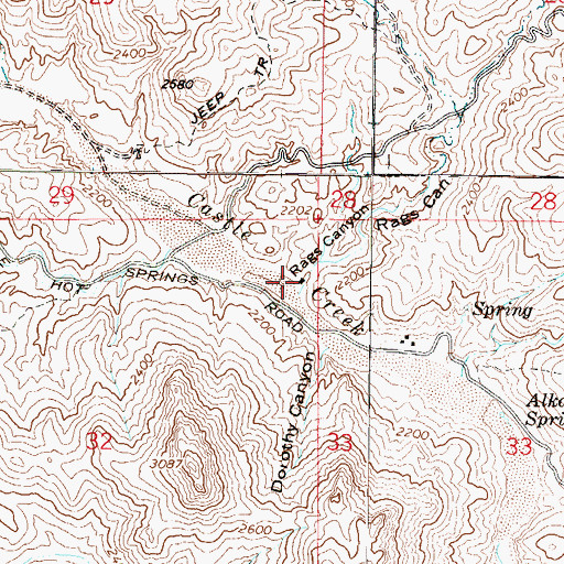 Topographic Map of Rags Canyon, AZ