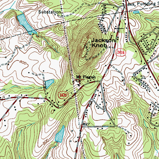 Topographic Map of Mount Pisgah Church, NC