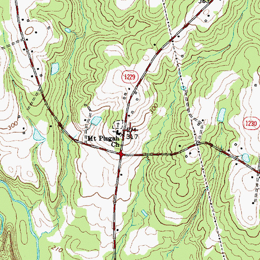 Topographic Map of Mount Pisgah Church, NC