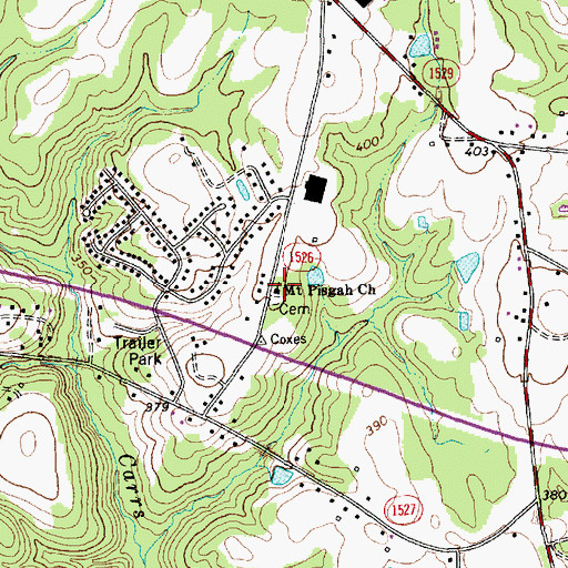 Topographic Map of Mount Pisgah Church, NC