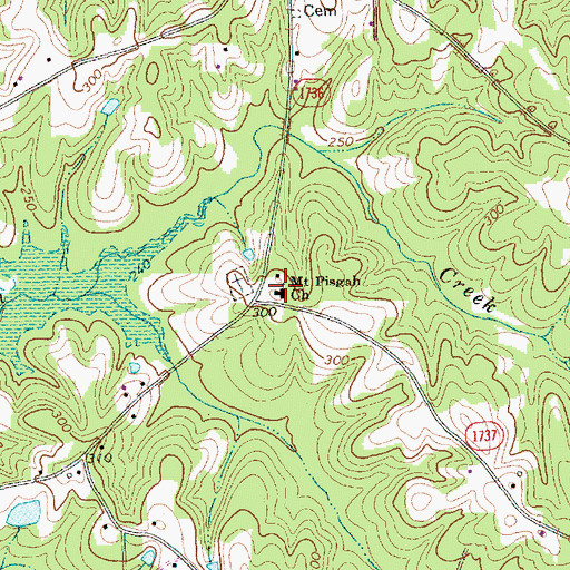 Topographic Map of Mount Pisgah Missionary Baptist Church, NC