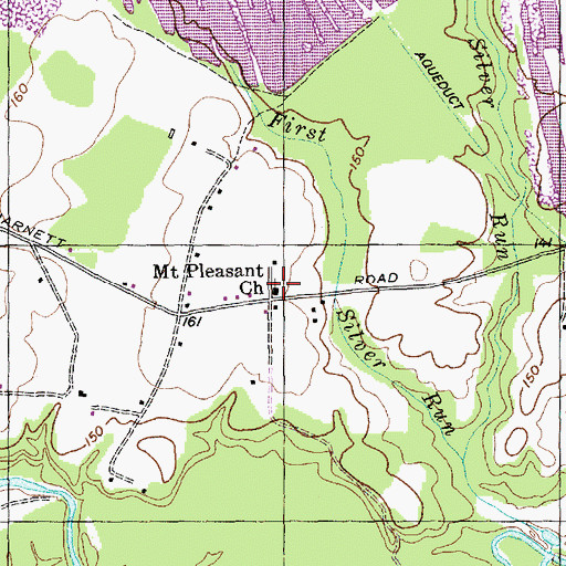 Topographic Map of Mount Pleasant Church, NC