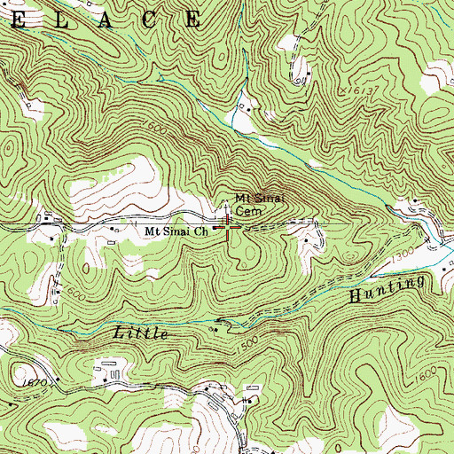 Topographic Map of Mount Sinai Church, NC