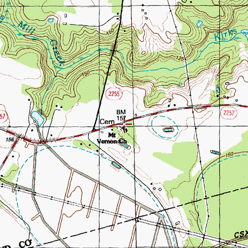 Topographic Map of Mount Vernon Church, NC