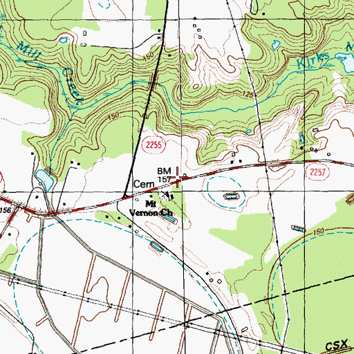 Topographic Map of Mount Vernon Church, NC