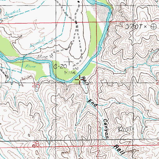 Topographic Map of Rail End Canyon, AZ