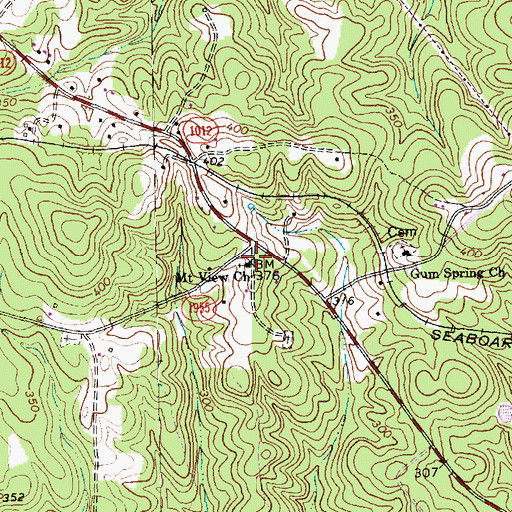 Topographic Map of Mount View Church, NC